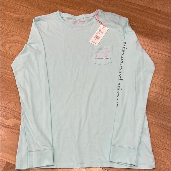 Vineyard Vines Aqua Long Sleeve Tee Sz M - Picture 3 of 4